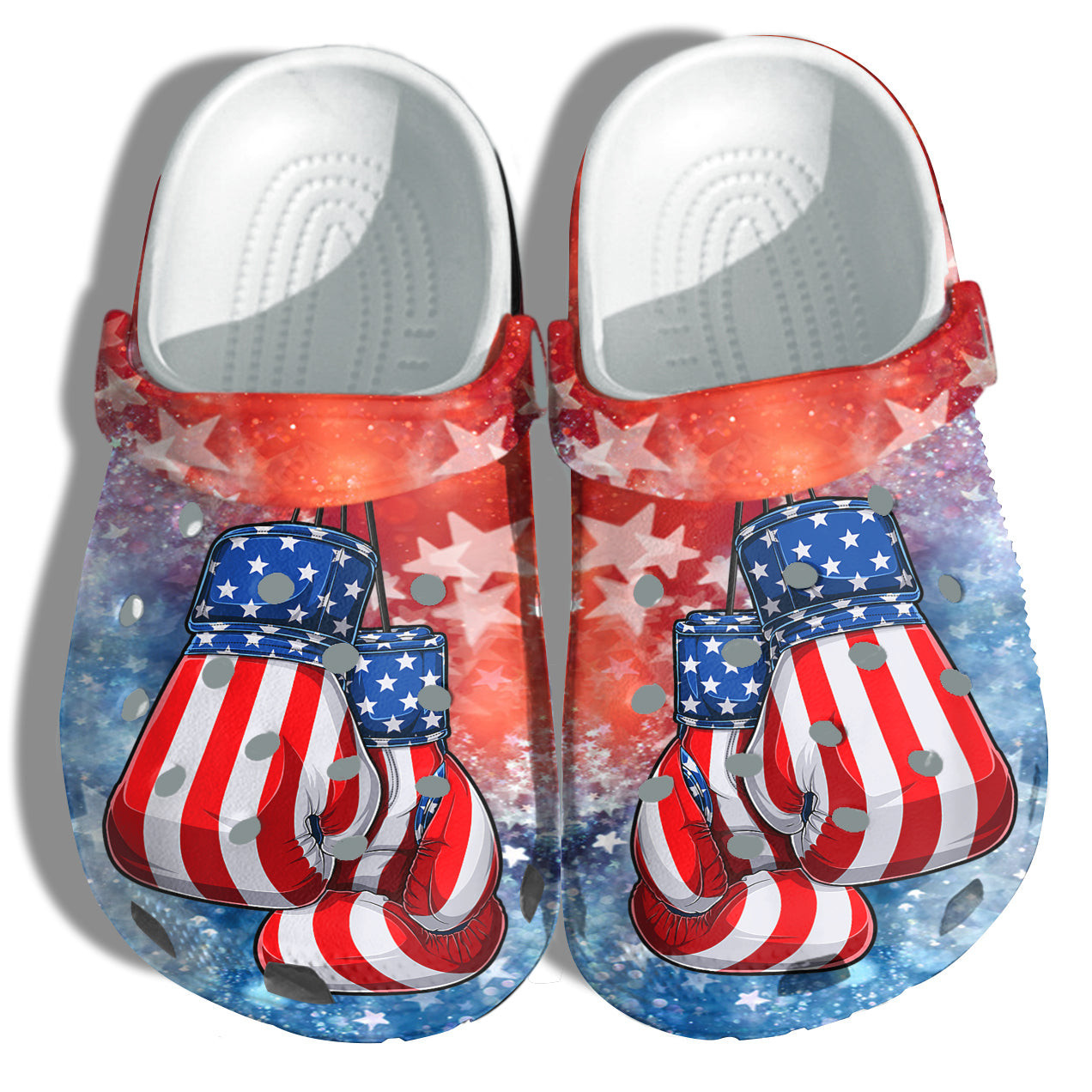 Boxing Fighter Breast Cancer America Flag Shoes Gift Women - Usa Pugilism Soldiers Veterans 4Th Of July Shoes Birthday Gift