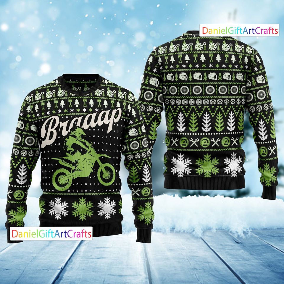 Braaap Moto Ugly Christmas Sweater