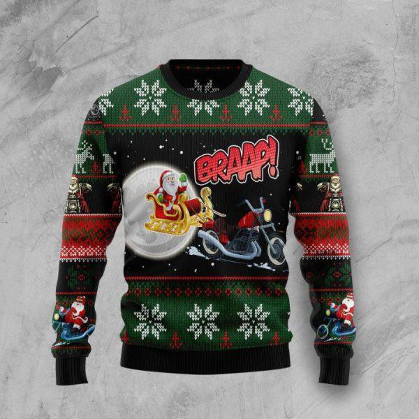 Braap Ugly Christmas Sweater Adult 3D Funny Matching for family