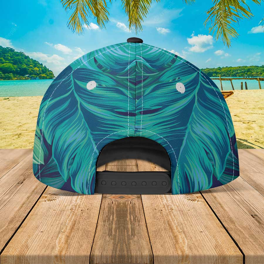 Brahman Cattle Lovers Hawaiian Summer Hats, Cow Hawaiian 3D Baseball Cap for Women & Men Trucker Hats Custom Hats Gifts For Men & Women