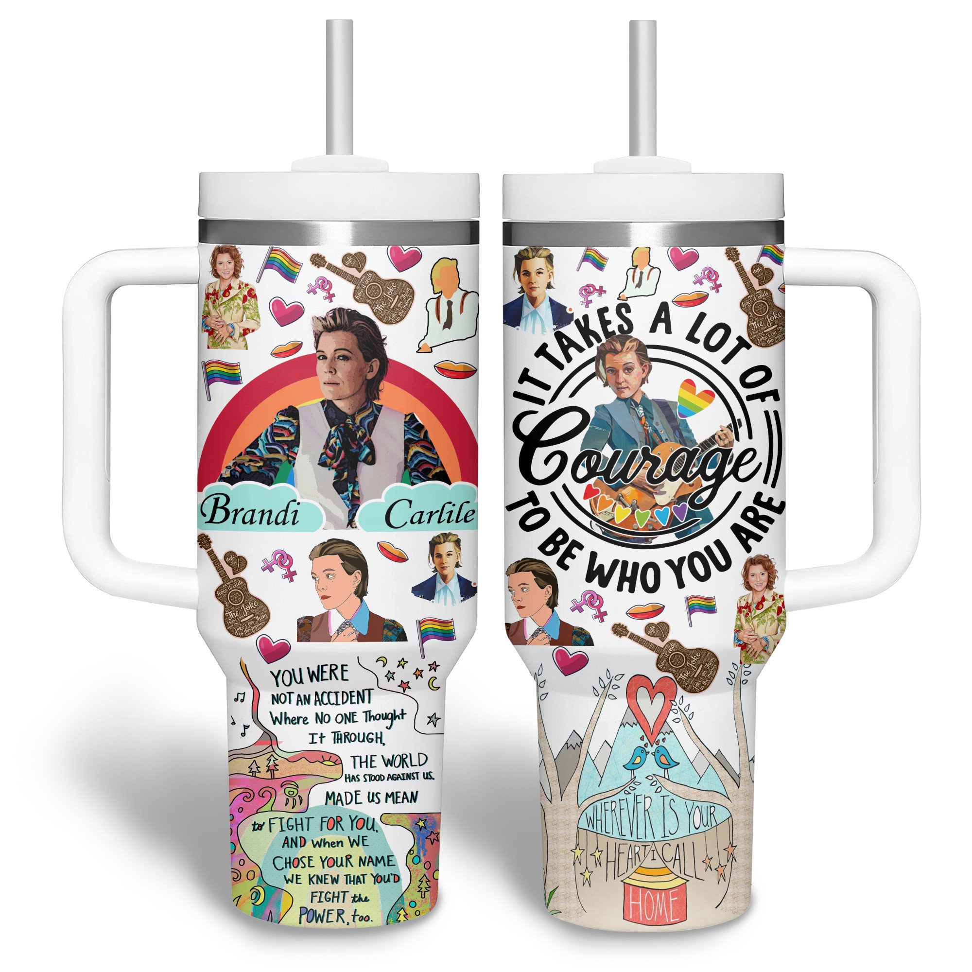 Brandi Carlile Music Custom Stanley Cup 40 oz 30 oz Tumbler With HandleTVC2301516