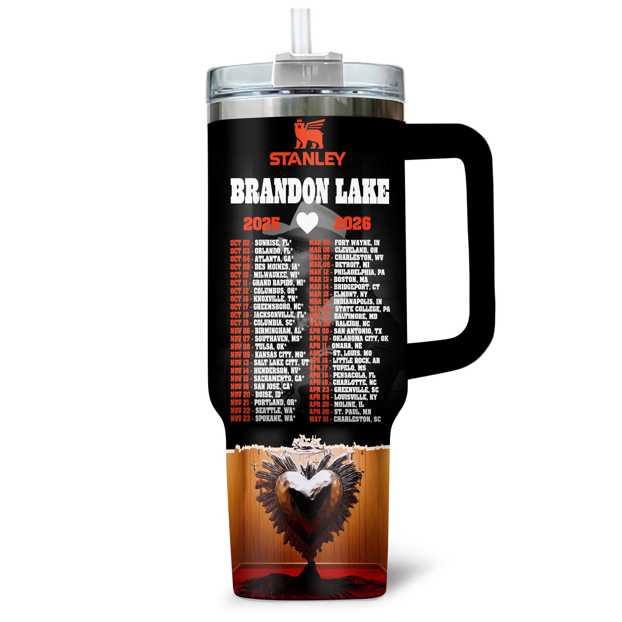 Brandon Lake Music Custom Stanley Cup 40 oz 30 oz Tumbler With HandleTVC230193 - Image 2