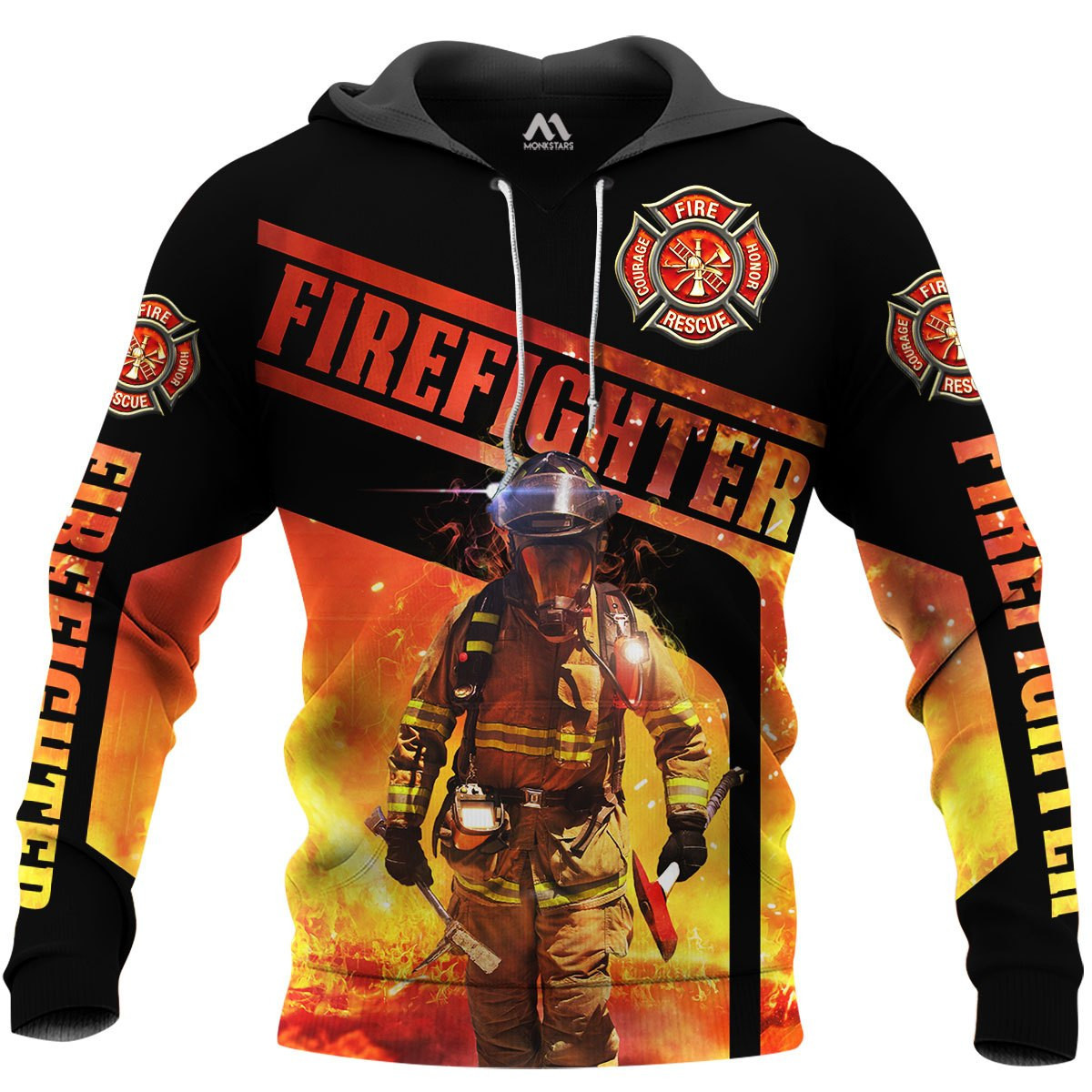 Brave Firefighter 3D All Over Print Hoodie, Zip Hoodie