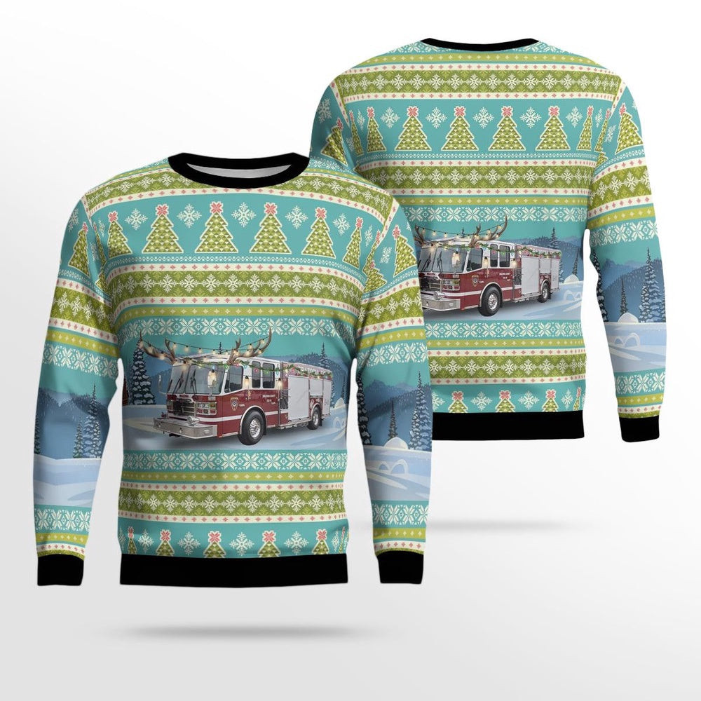 Brazoria Texas Volunteer Fire Department AOP Ugly Sweater Unisex Christmas Gift