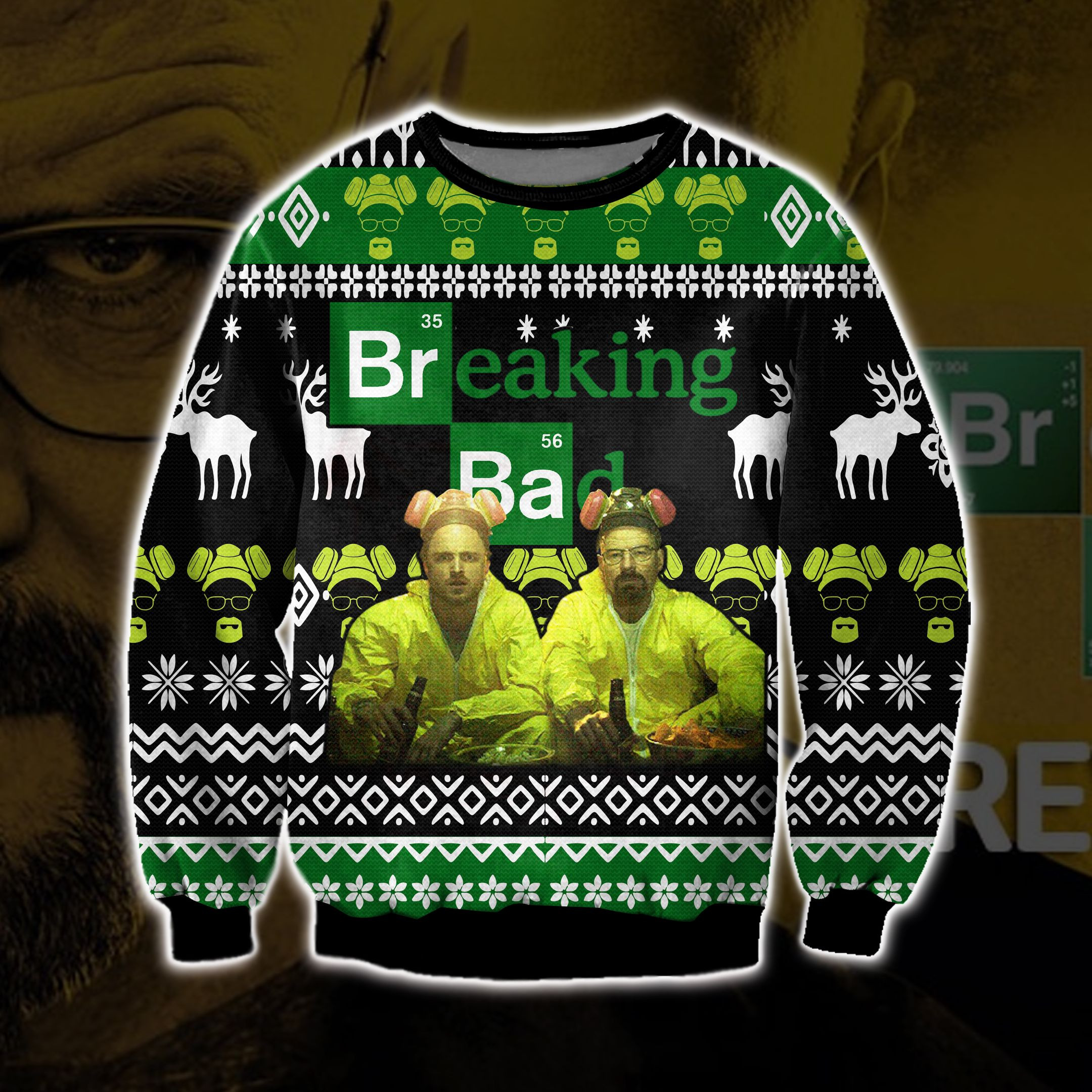 Breaking Bad 3D Print Ugly Christmas Sweater Adult 3D Funny Matching for family