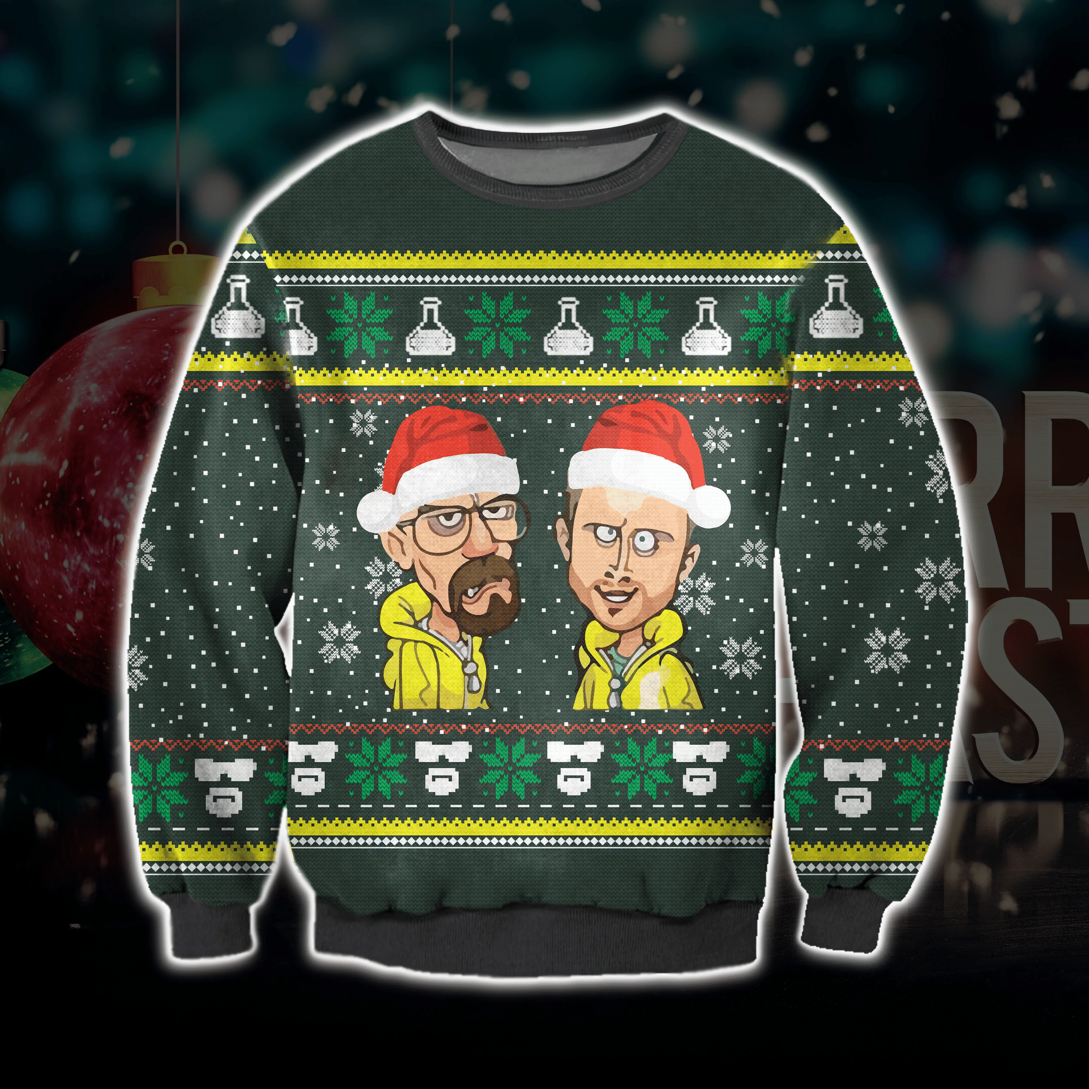 Breaking Bad Ugly Christmas Sweater Adult 3D Funny Matching for family
