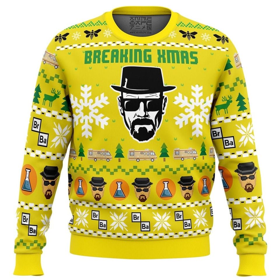 Breaking Xmas Breaking Bads Ugly Christmas Sweater, Christmas Sweater