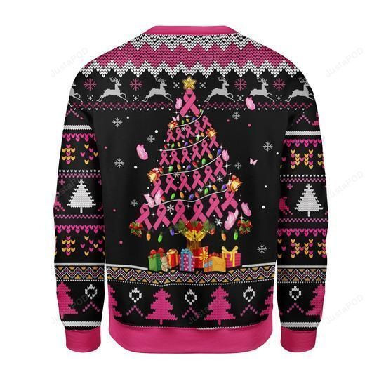 Breast Cancer Awareness Ugly Christmas Sweater Adult 3D Funny Matching for family
