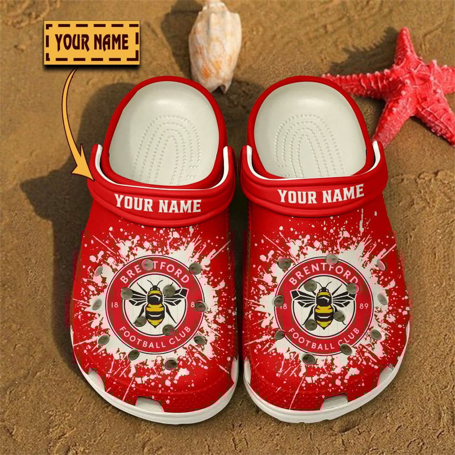 Brentford FC EPL Sport Crocs Crocband Clogs Shoes Comfortable For Men Women and Kids
