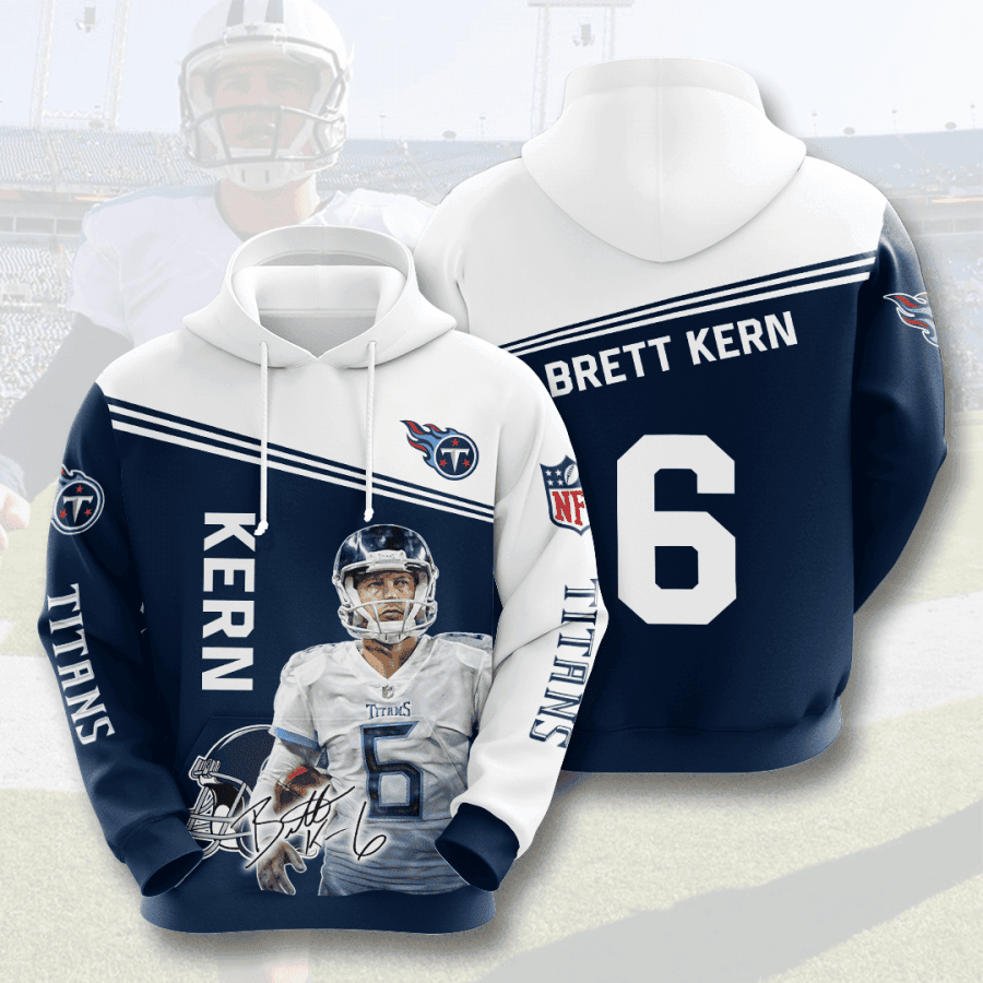 Brett Kern Tennessee Titans 3D All Over Print Hoodie, Zip Hoodie