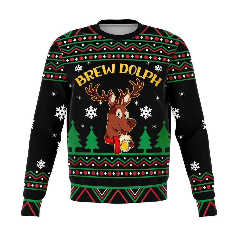 Brew Dolph Unisex Ugly Christmas Sweatshirt