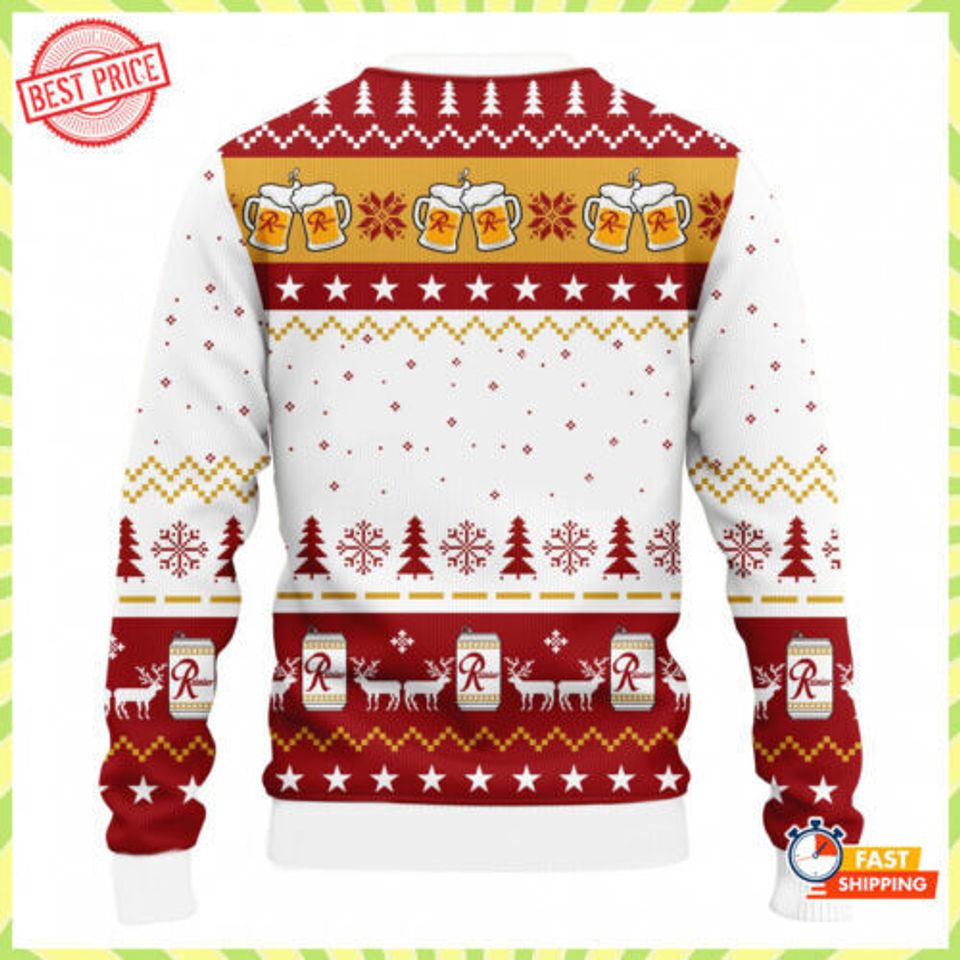 Brewing Drink Lover Rainier Beer Ugly Christmas Sweater - Image 2
