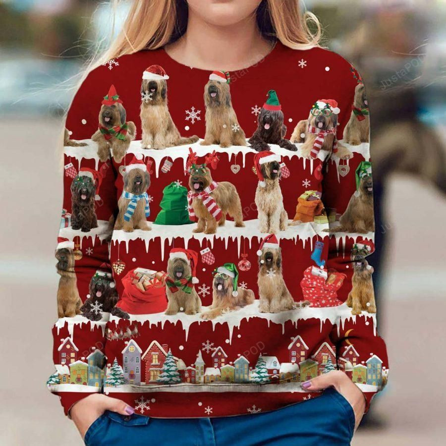 Briard Dog Christmas Ugly Christmas Sweater Adult 3D Funny Matching for family