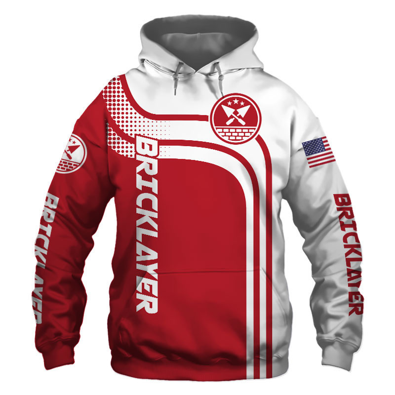 Bricklayer Red US Flag 3D All Over Print Hoodie, Zip Hoodie