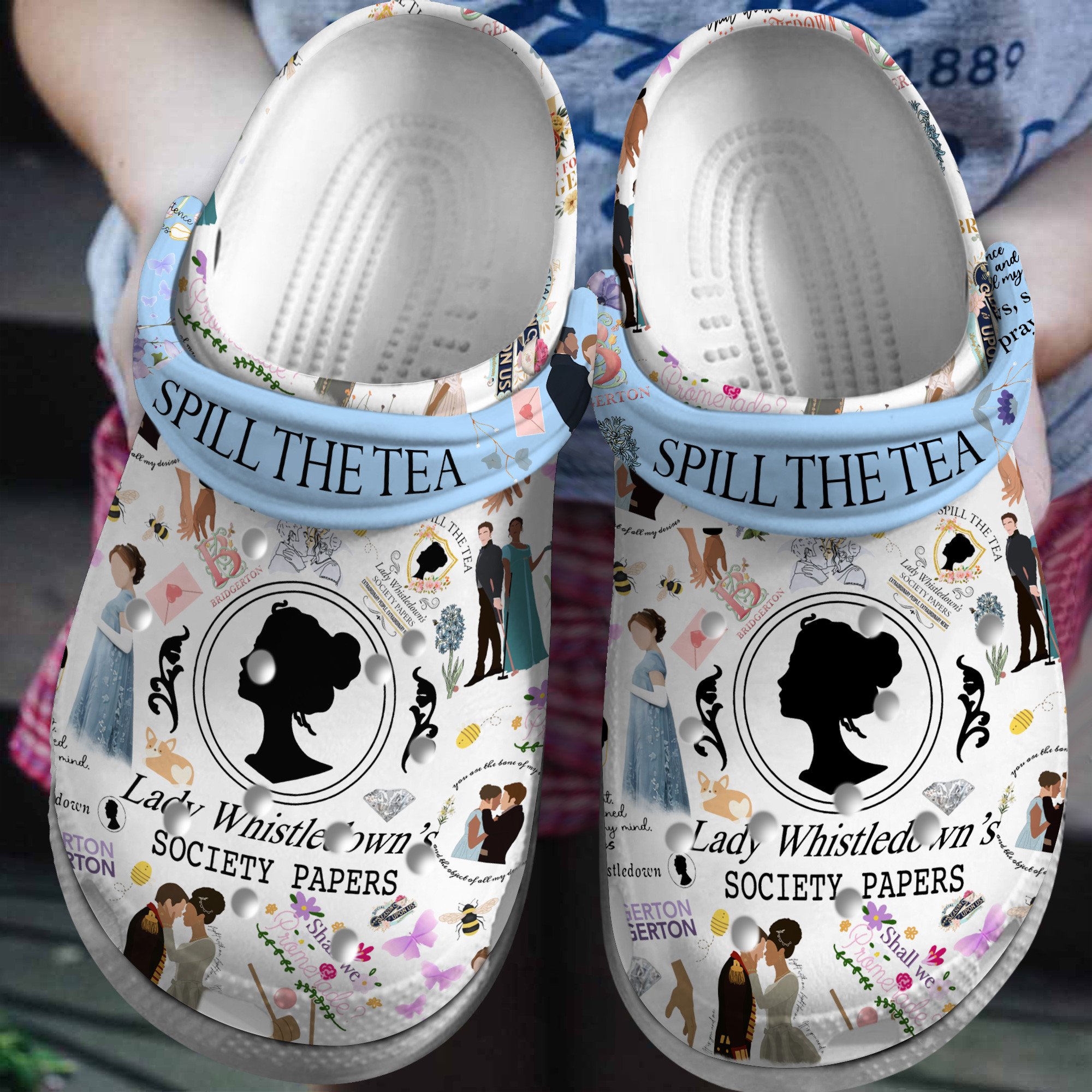 Bridgerton TV Series Crocs Crocband Clogs Shoes Comfortable For Men Women and Kids