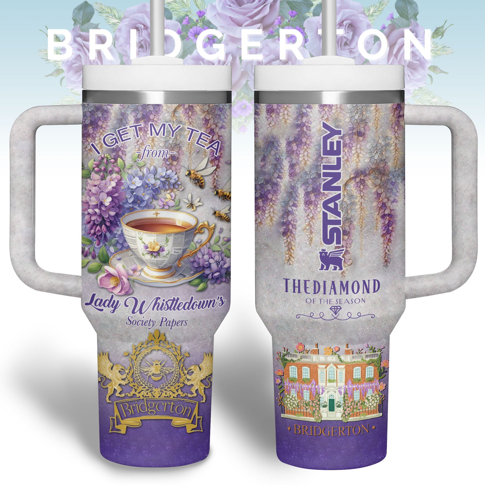 Bridgerton TV Series Custom Stanley Cup 40 oz 30 oz Tumbler With HandleTVC2301244