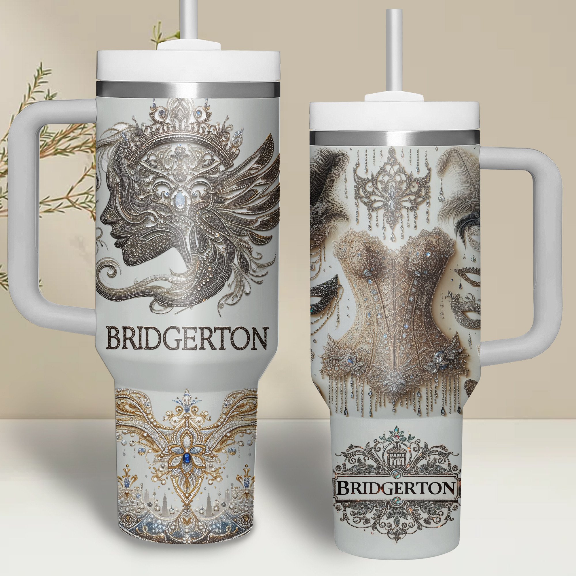 Bridgerton TV Series Custom Stanley Cup 40 oz 30 oz Tumbler With HandleTVC2301260