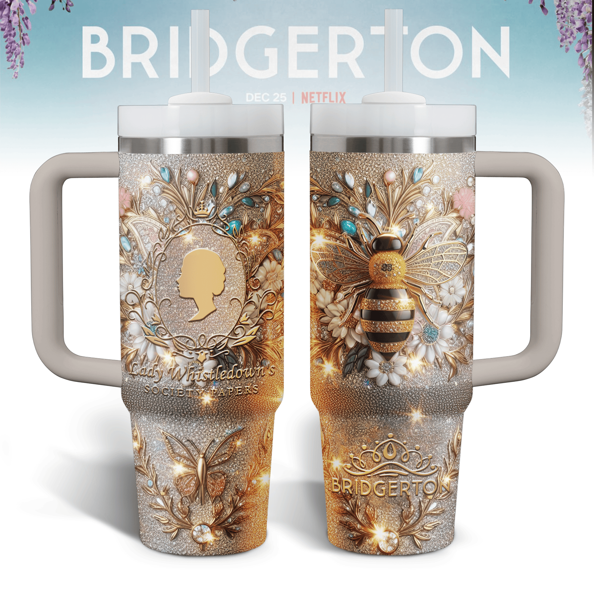 Bridgerton TV Series Custom Stanley Cup 40 oz 30 oz Tumbler With HandleTVC2301768