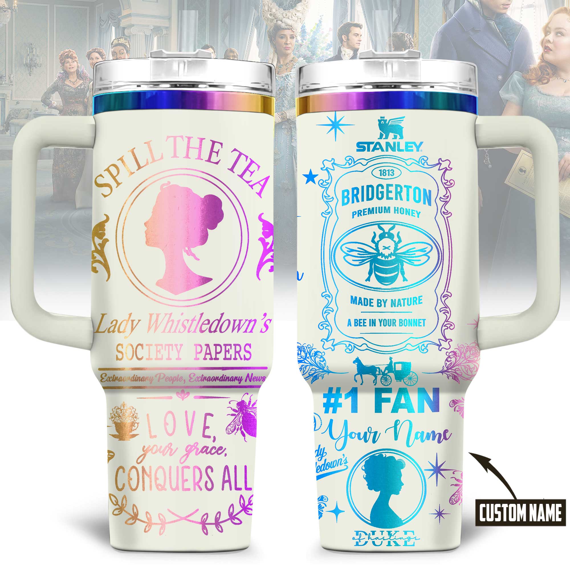 Bridgerton TV Series Custom Stanley Cup 40 oz 30 oz Tumbler With HandleTVC230193