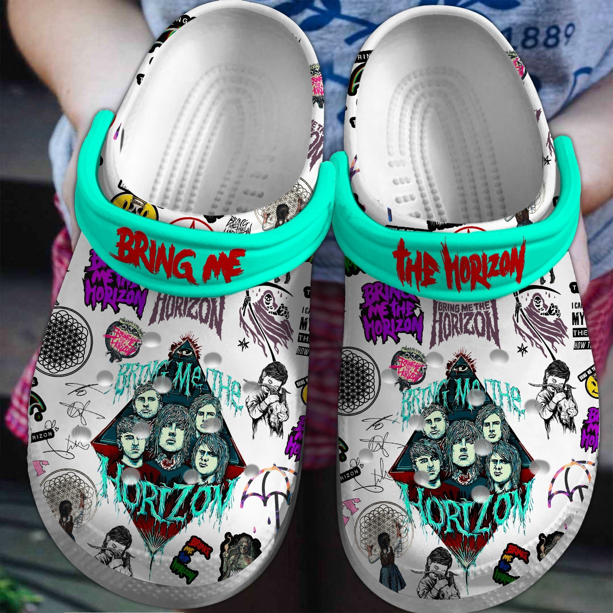 Bring Me The Horizon Music Crocs Crocband Clogs Shoes Comfortable For Men Women and Kids