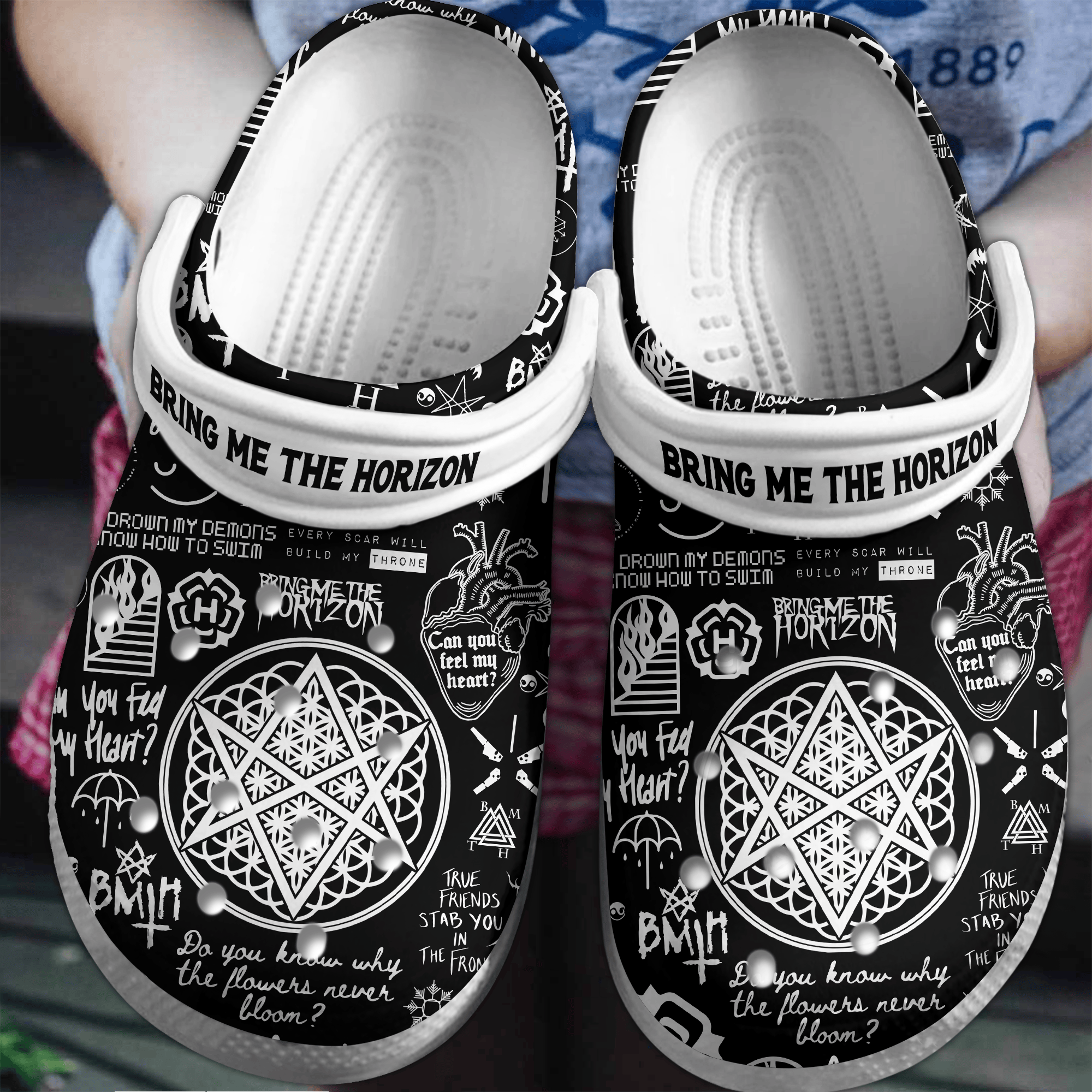 Bring Me The Horizon Music Crocs Crocband Clogs Shoes Comfortable For Men Women and Kids