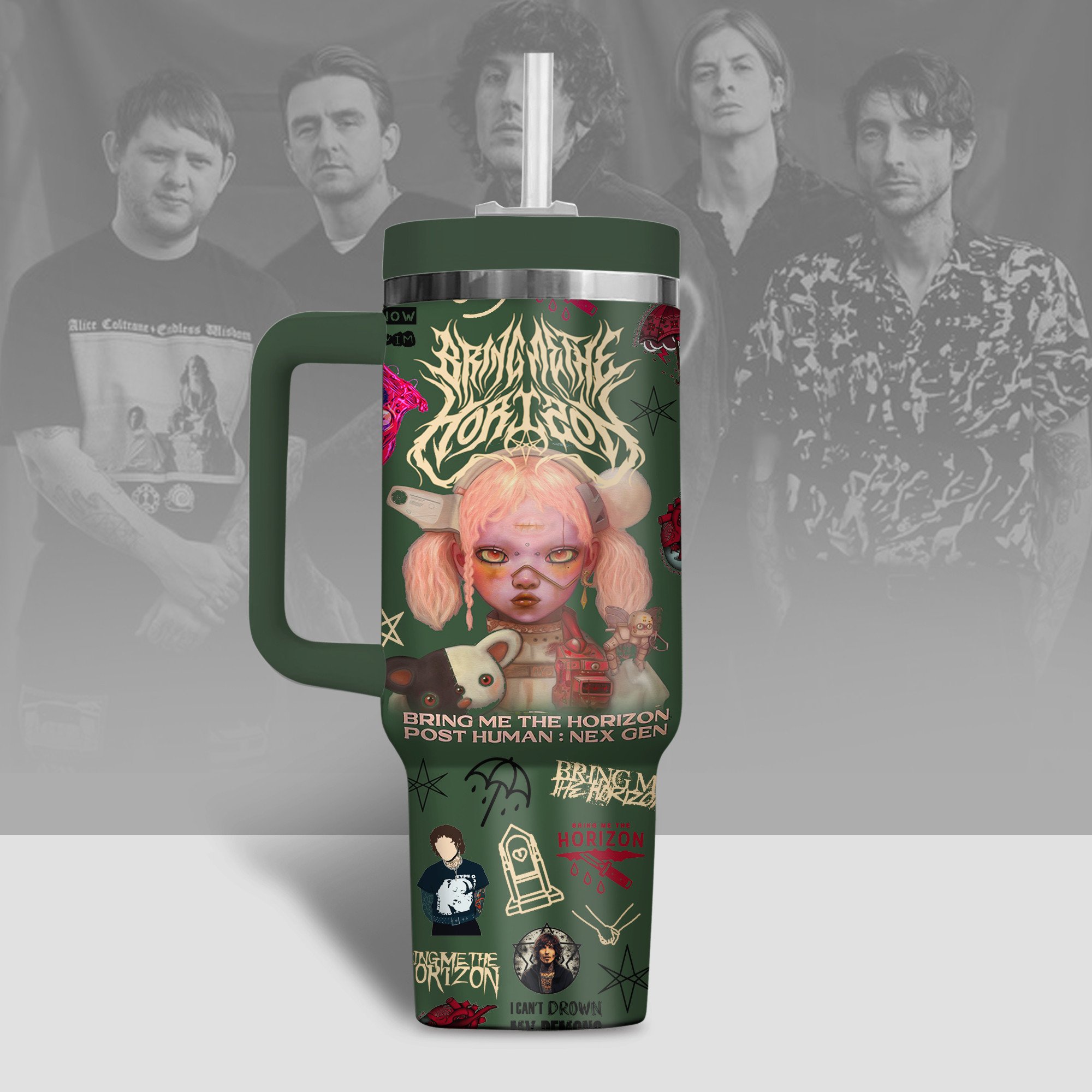Bring Me The Horizon Music Custom Stanley Cup 40 oz 30 oz Tumbler With HandleTVC2301800 - Image 2