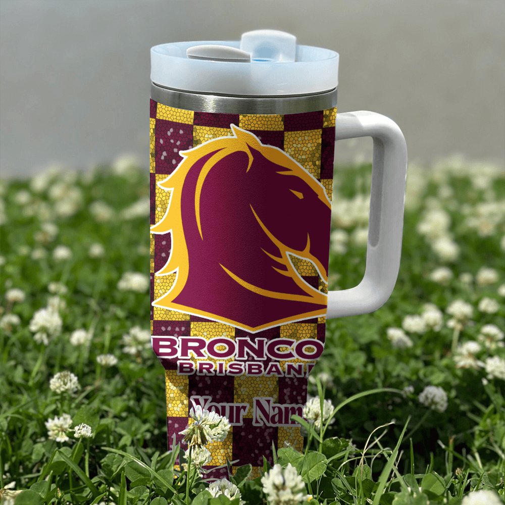 Brisbane Broncos NRL Custom Stanley Cup 40 oz 30 oz Tumbler With HandleTVC230111 - Image 2