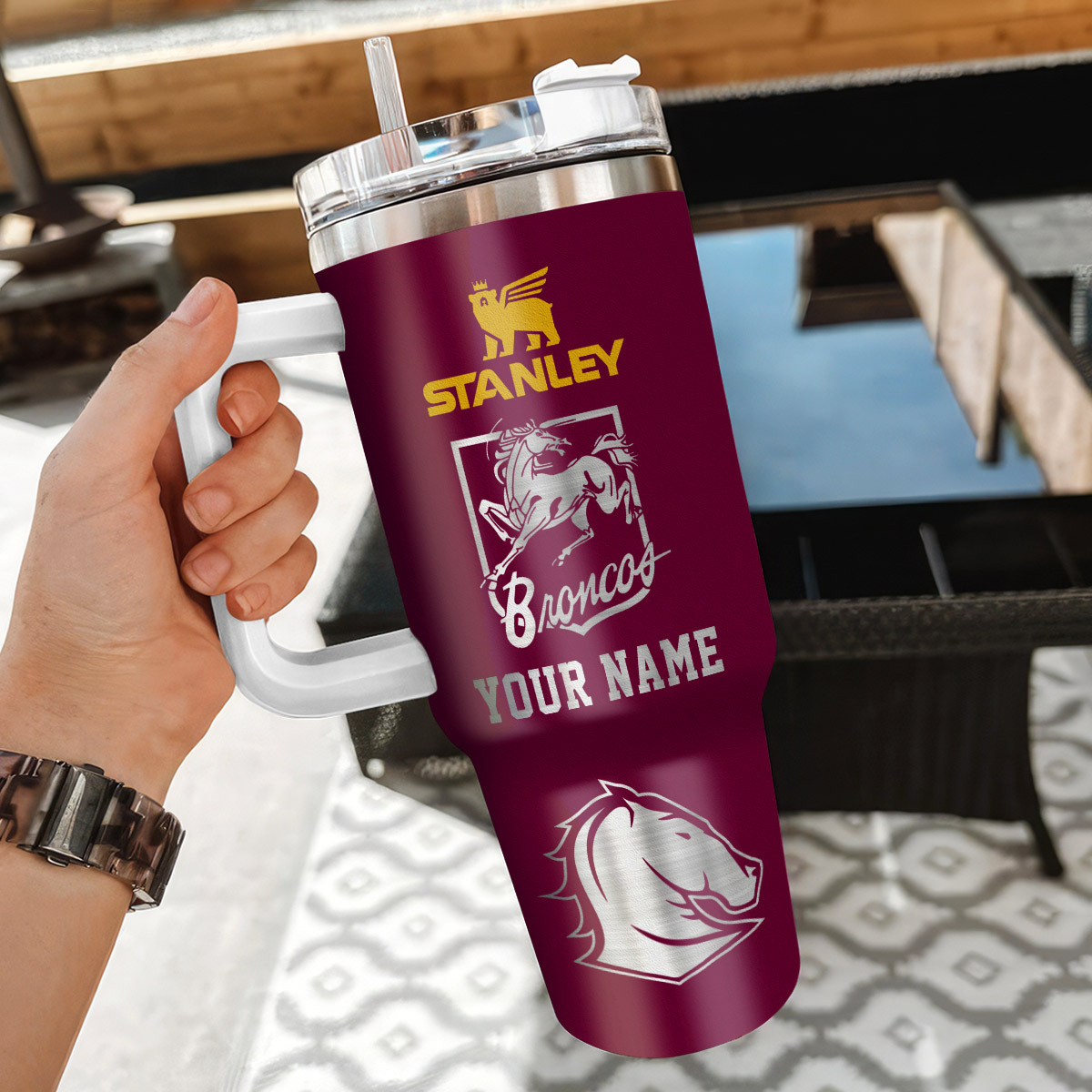 Brisbane Broncos NRL Custom Stanley Cup 40 oz 30 oz Tumbler With HandleTVC230113 - Image 3