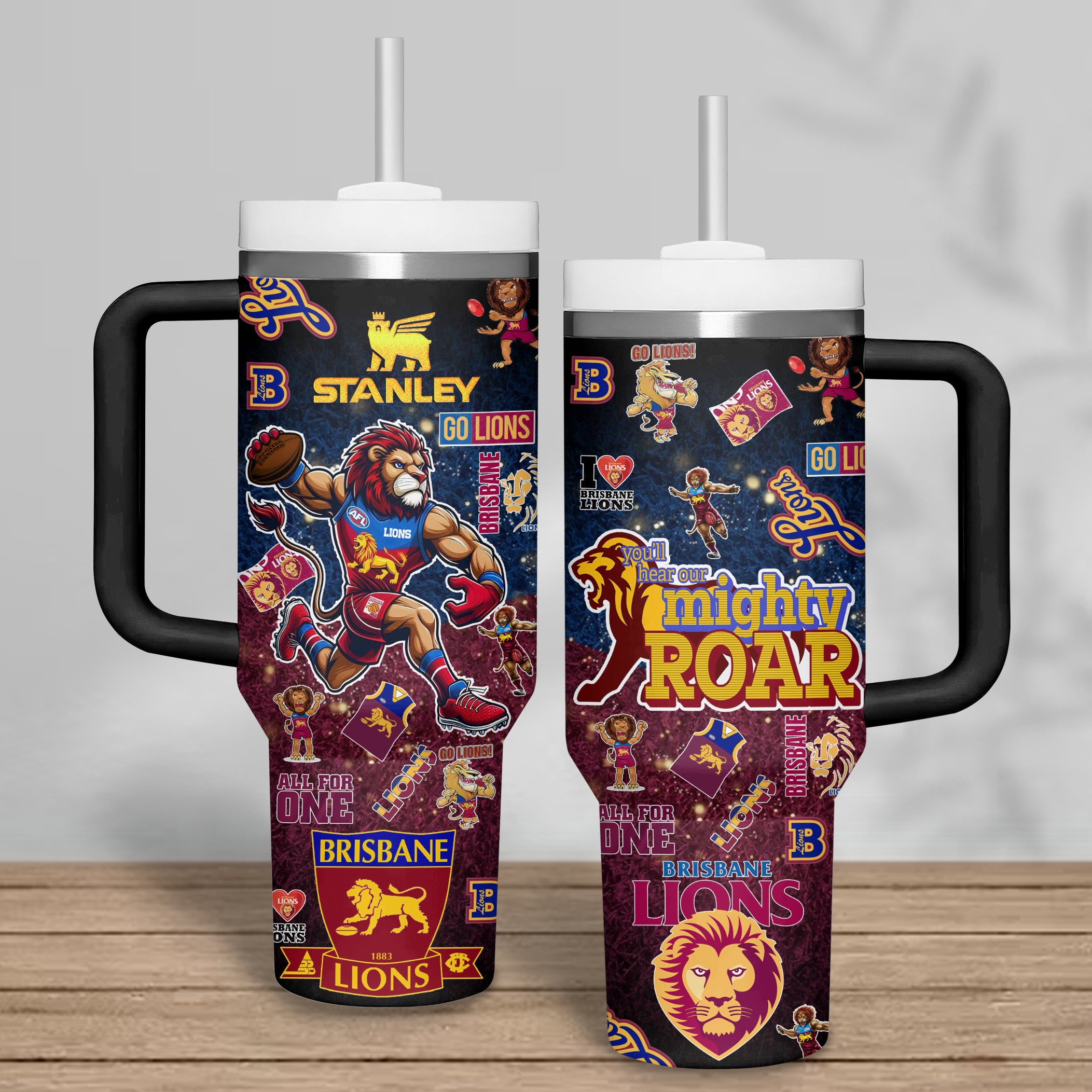 Brisbane Lions AFL Custom Stanley Cup 40 oz 30 oz Tumbler With HandleTVC2301282 - Image 3