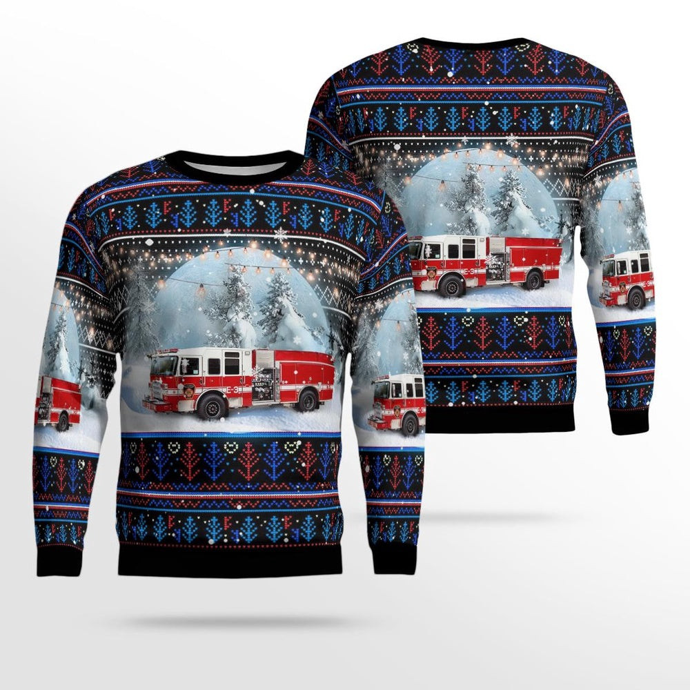 Bristol Connecticut Fire Rescue AOP Ugly Sweater Unisex Christmas Gift