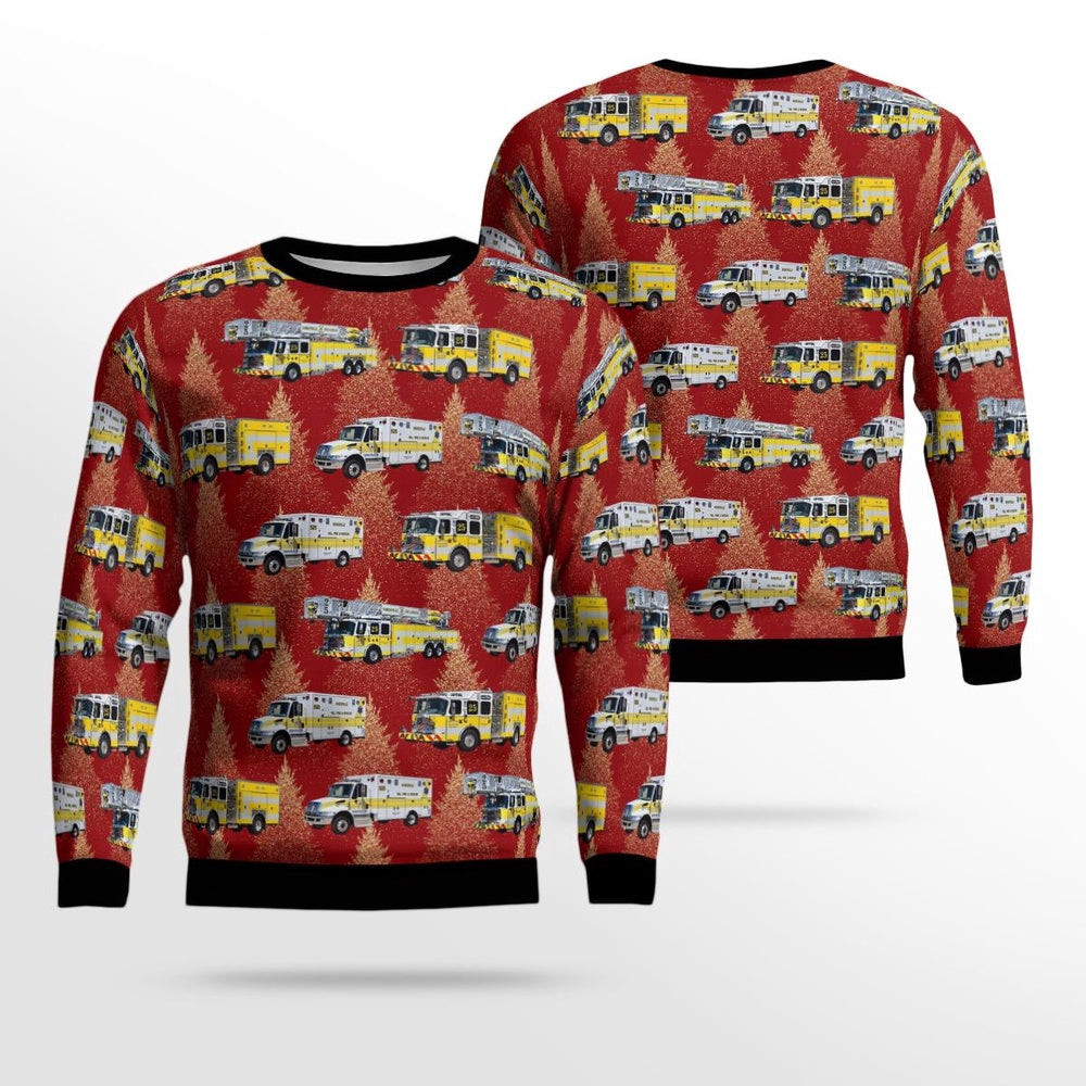 Bristow Virginia Company 25 - Nokesville Volunteer Fire and Rescue AOP Ugly Sweater Unisex Christmas Gift