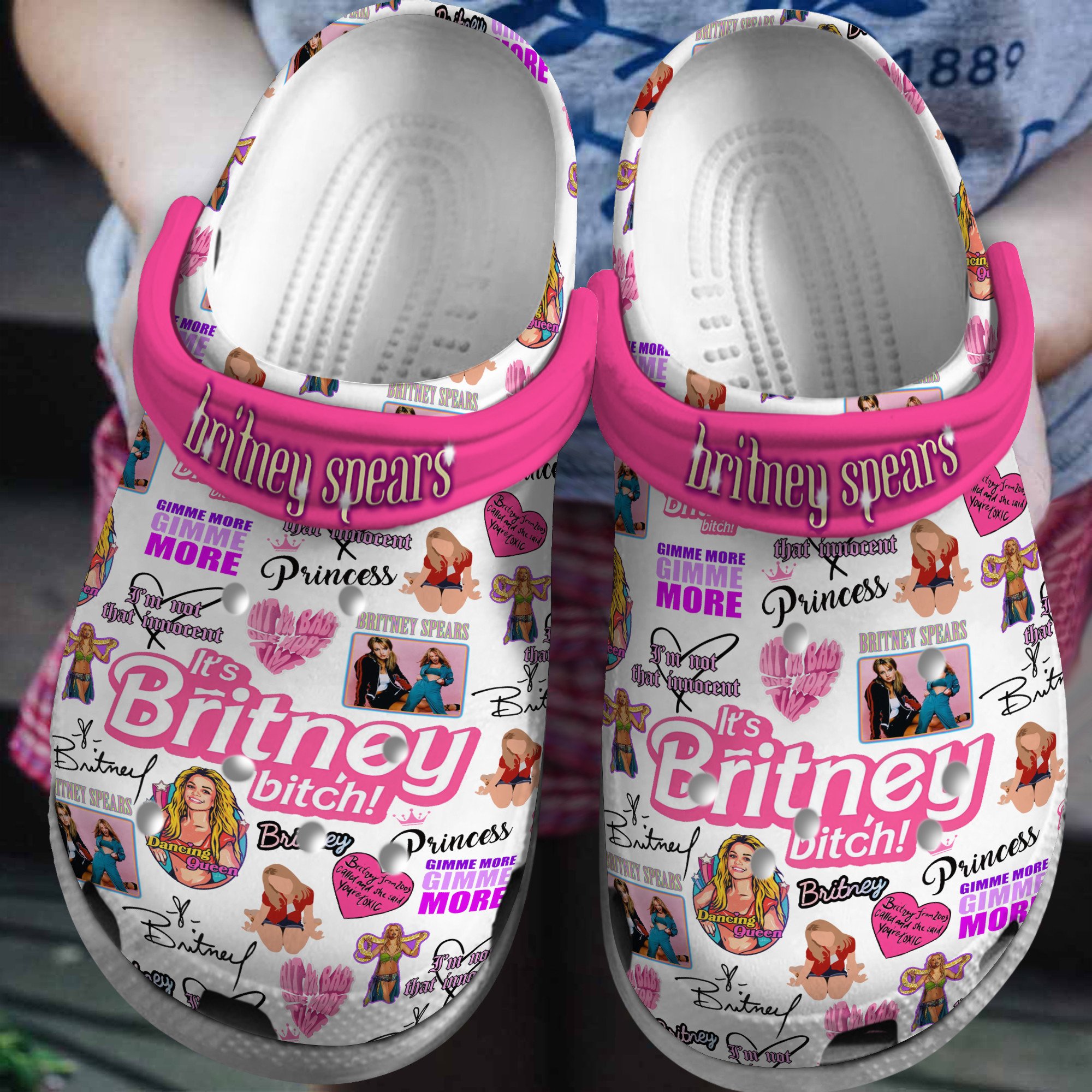 Britney Spears Music Crocs Crocband Clogs Shoes Comfortable For Men Women and Kids
