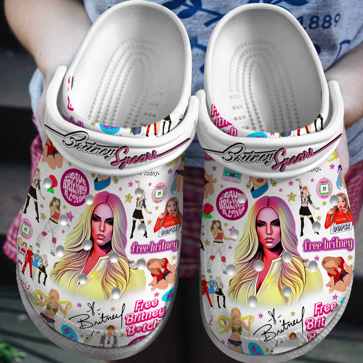Britney Spears Music Crocs Crocband Clogs Shoes Comfortable For Men Women and Kids