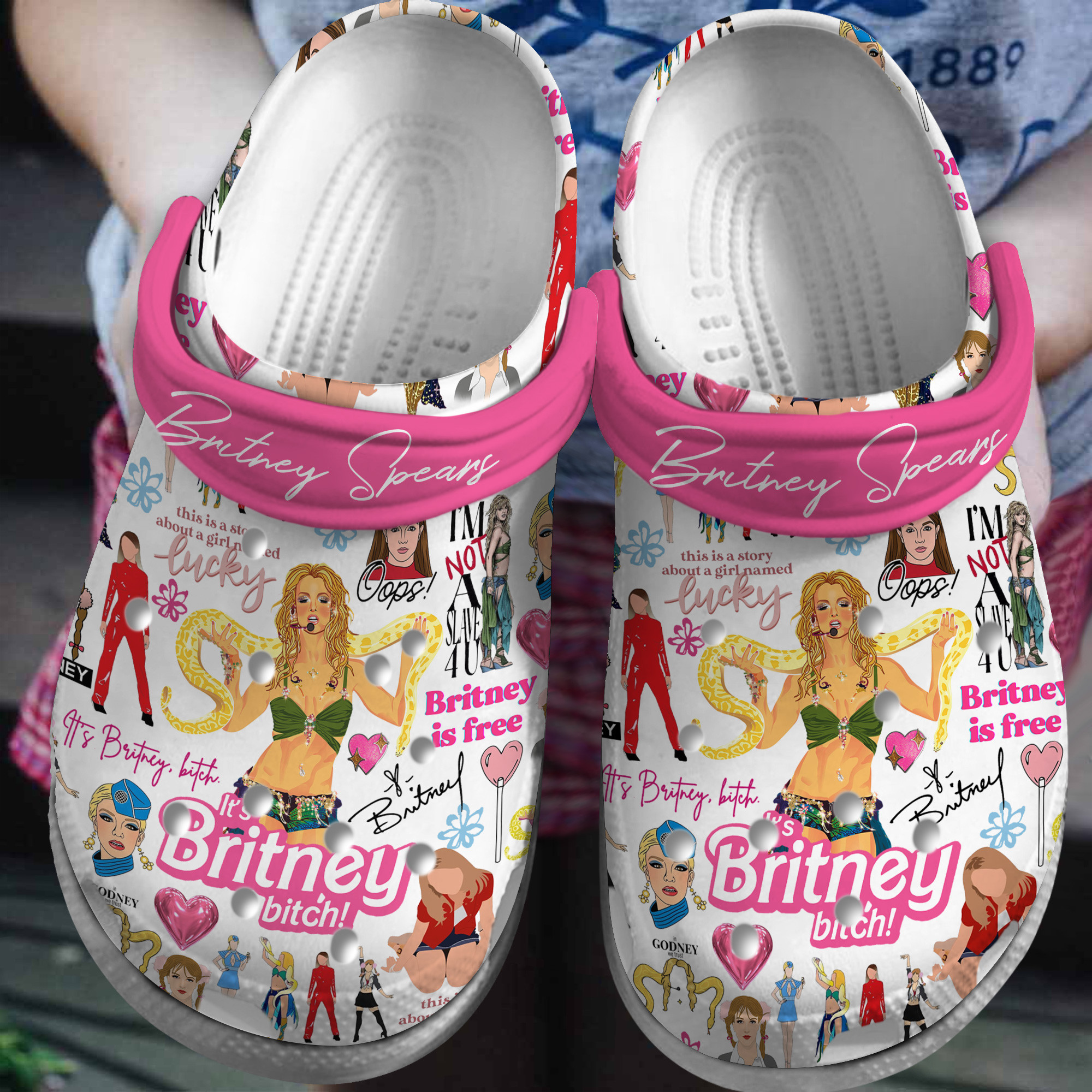Britney Spears Music Crocs Crocband Clogs Shoes Comfortable For Men Women and Kids