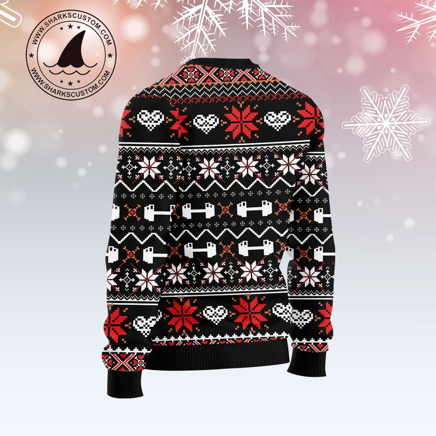 Brodolf The Red Nose Gainzdeer Gym Ugly Christmas Sweater Adult 3D Funny Matching for family - Image 2