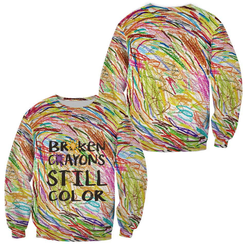 Broken Crayons Still Color 3D Sweater