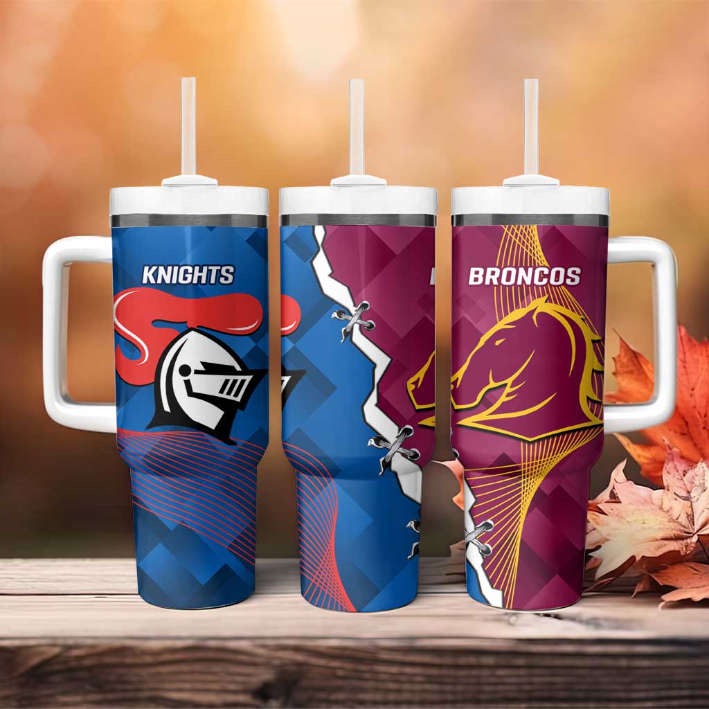 Broncos And Knights Rugby Dynamic Version Custom Stanley Cup 40 oz 30 oz Tumbler With HandleTVC2301334