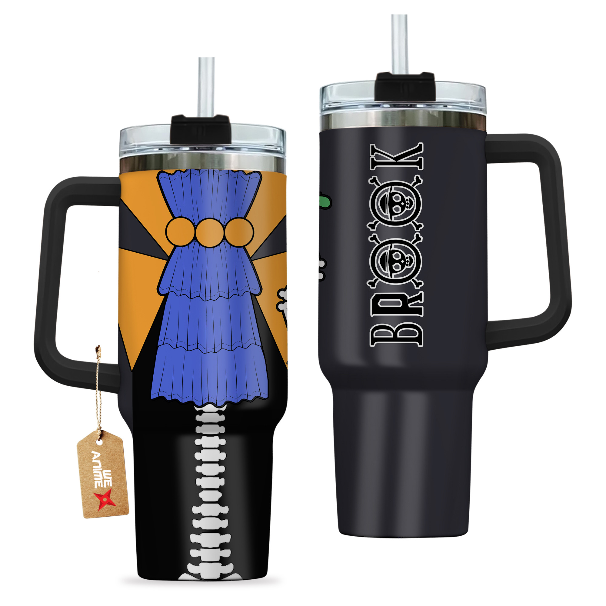 Brook One Piece Anime Custom Stanley Cup 40 oz 30 oz Tumbler With HandleTVC2301139 - Image 2