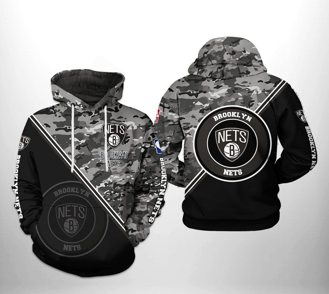 Brooklyn Nets NBA US Camo Team 3D All Over Print Hoodie, Zip Hoodie