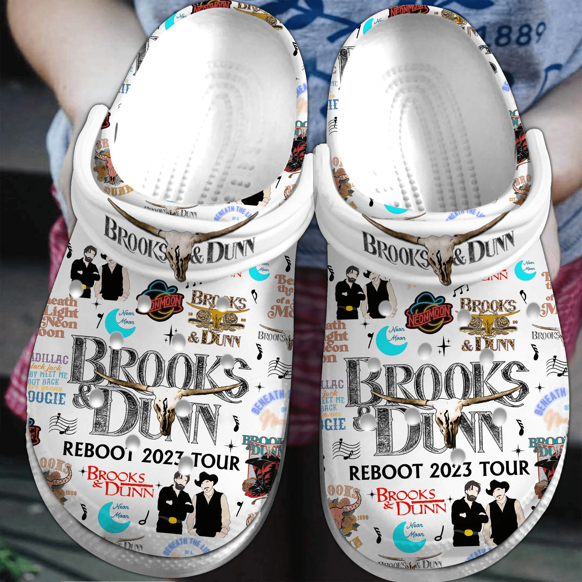 Brooks And Dunn Music Crocs Crocband Clogs Shoes Comfortable For Men Women and Kids