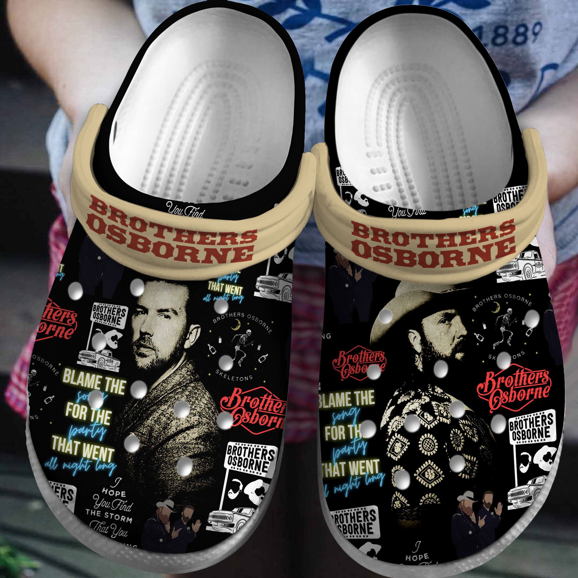 Brothers Osborne Music Crocs Crocband Clogs Shoes Comfortable For Men Women and Kids