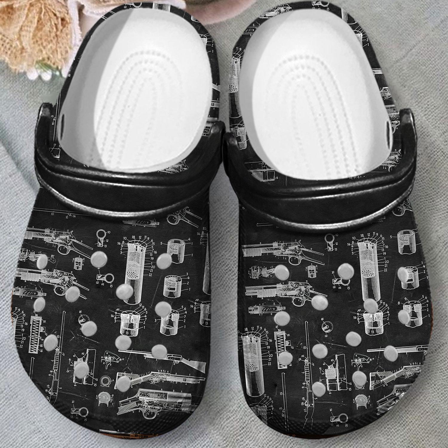 Browning Shotgun Crocs Crocband Clogs Shoes Comfortable For Men Women and Kids