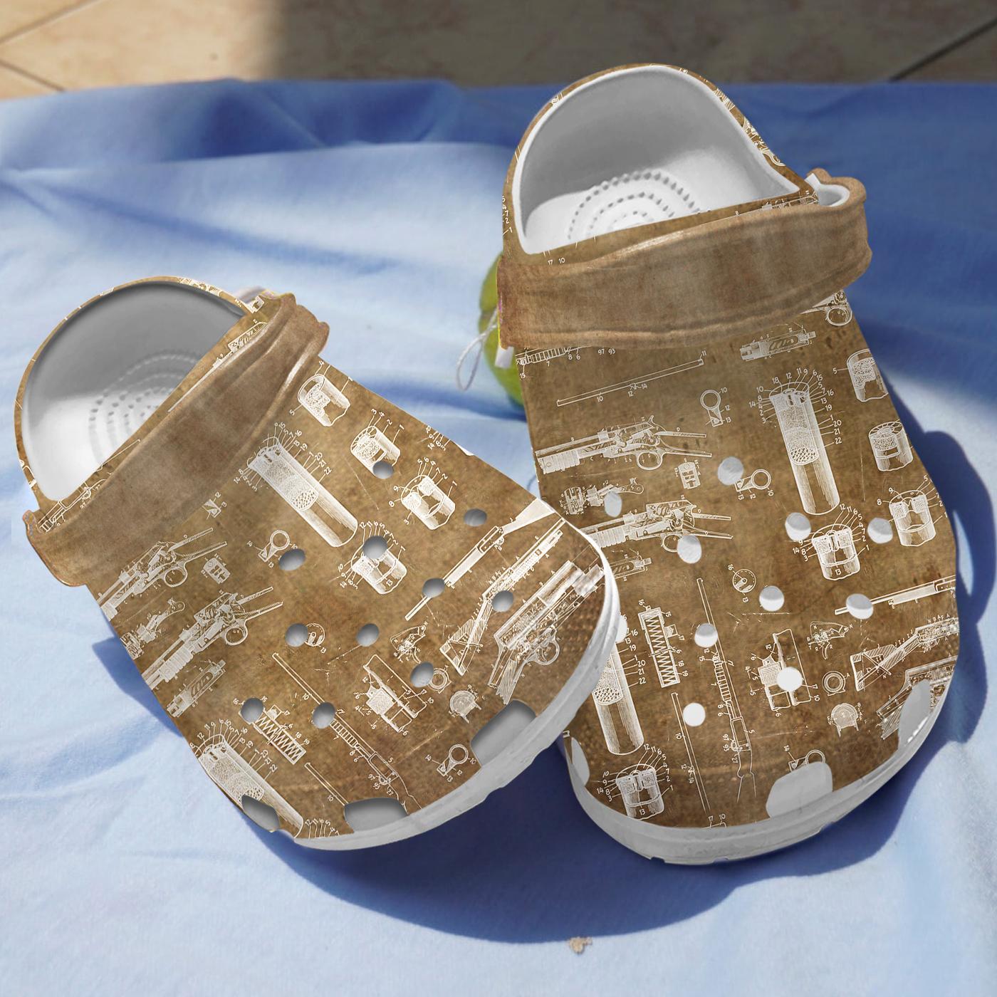 Browning Shotgun Crocs Crocband Clogs Shoes Comfortable For Men Women and Kids