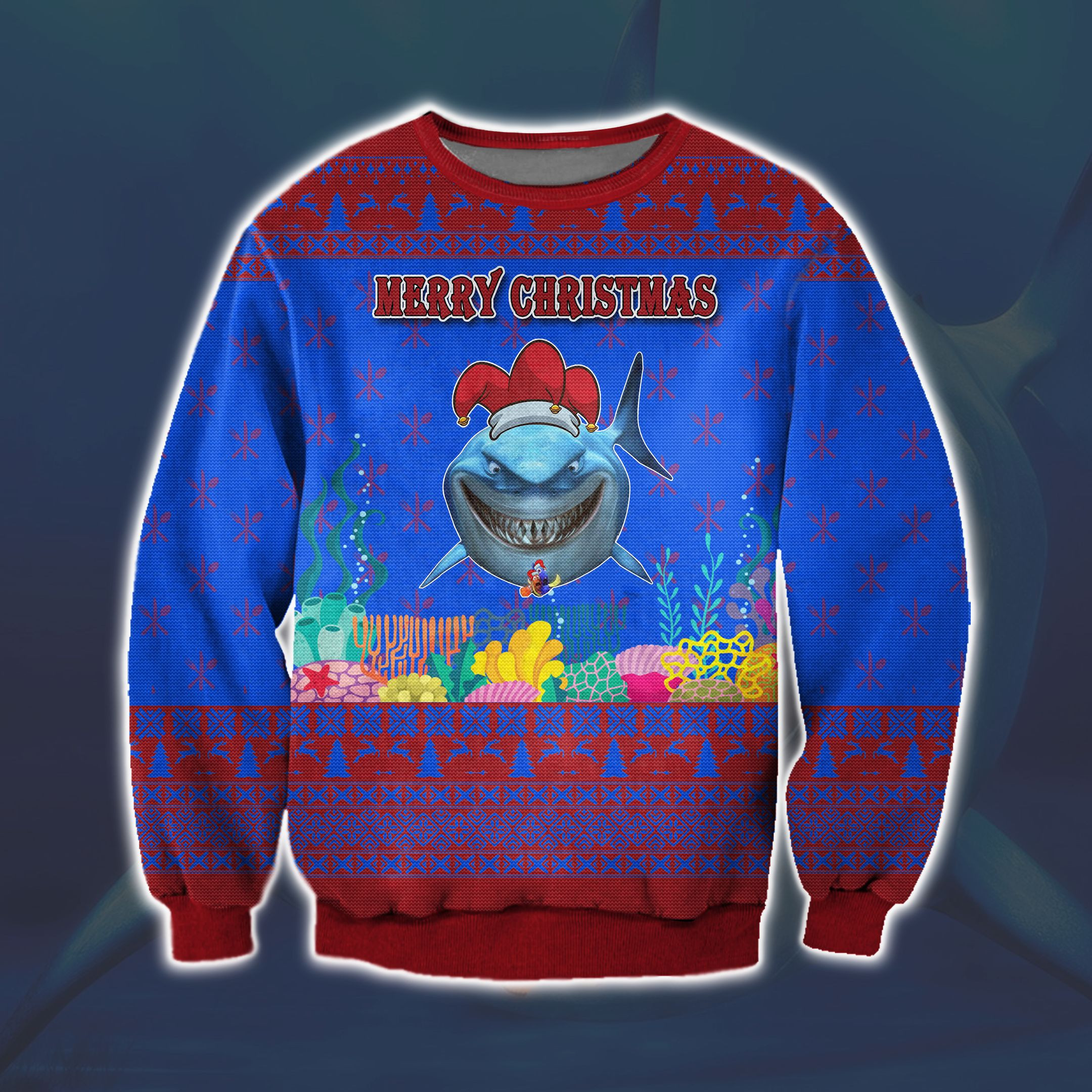 Bruce Finding Nemo Ugly Christmas Sweater Adult 3D Funny Matching for family