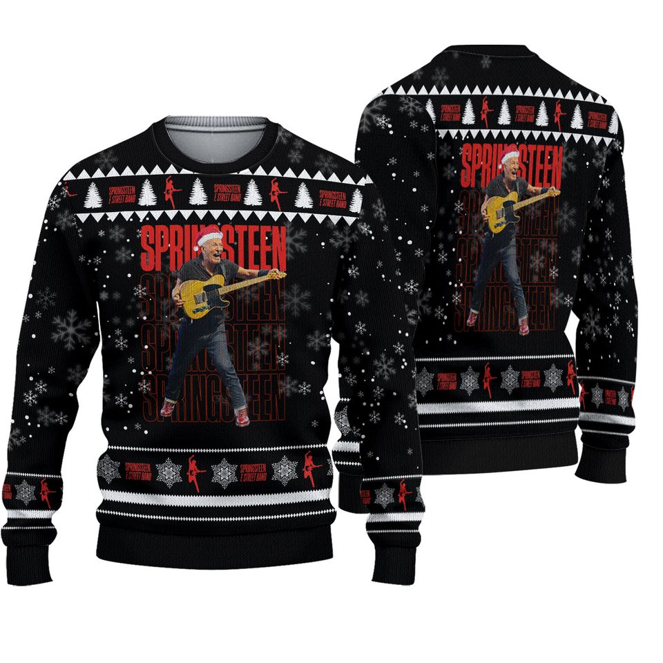 Bruce Springsteen 2024 Tour Ugly Sweater, Springsteen Christmas Sweater Gift