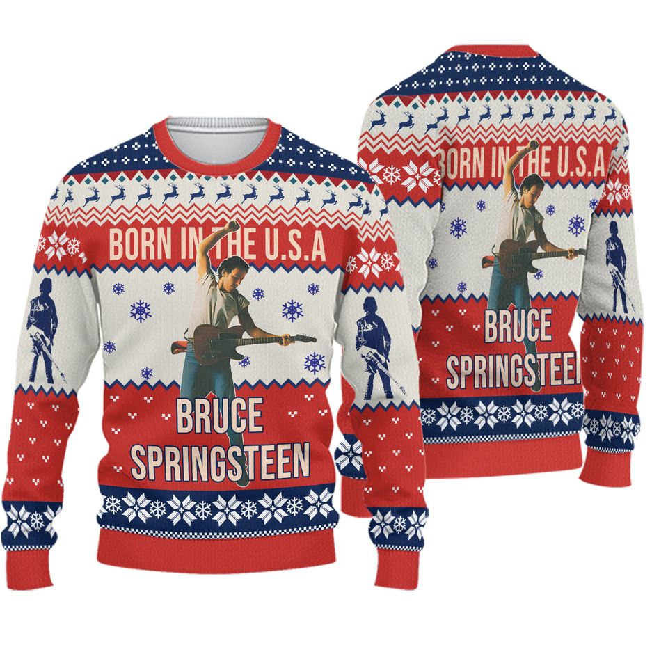 Bruce Springsteen 3D Ugly Sweater