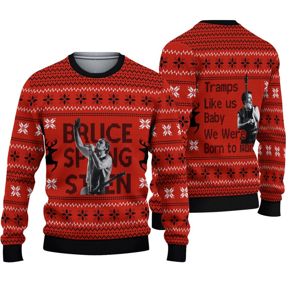 Bruce Springsteen 3D Ugly Sweater