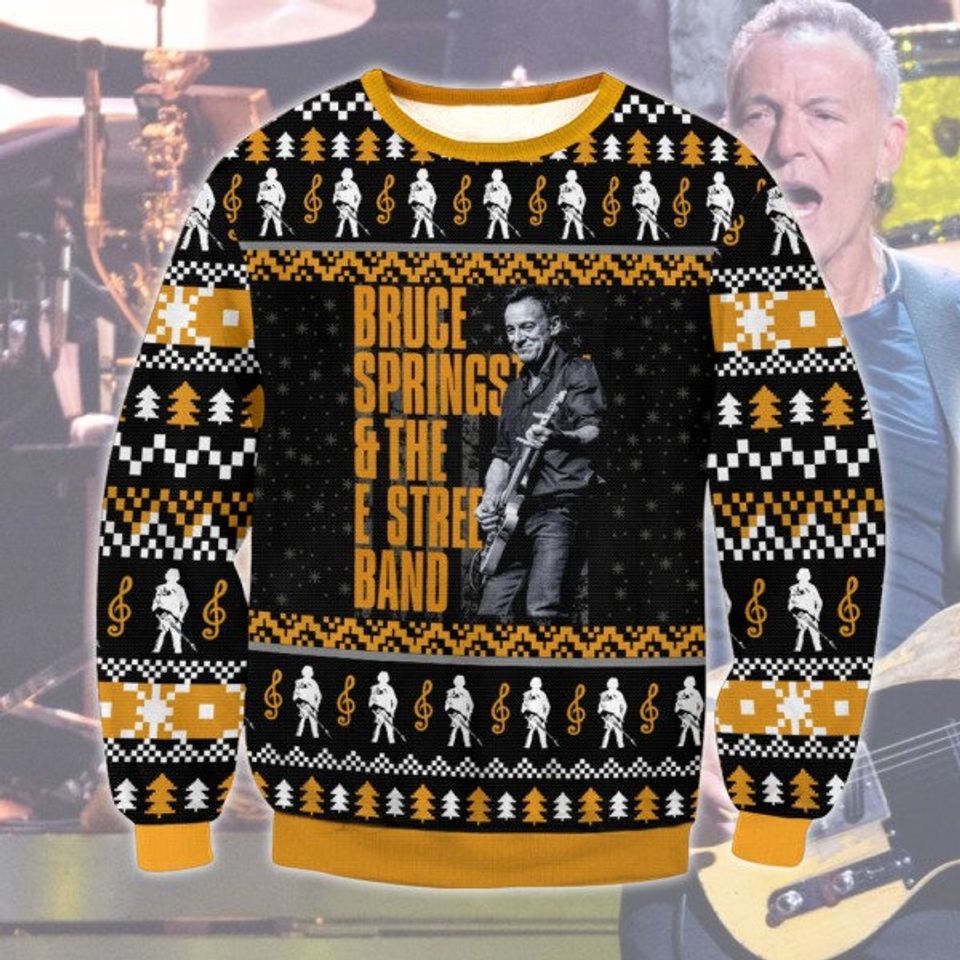 Bruce Springsteen 3D Ugly Sweater, Ugly Sweater For Men Women, Holiday Sweater