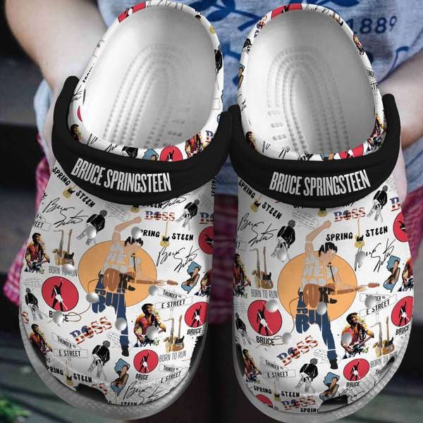 Bruce Springsteen Music Crocs Crocband Clogs Shoes Comfortable For Men Women and Kids
