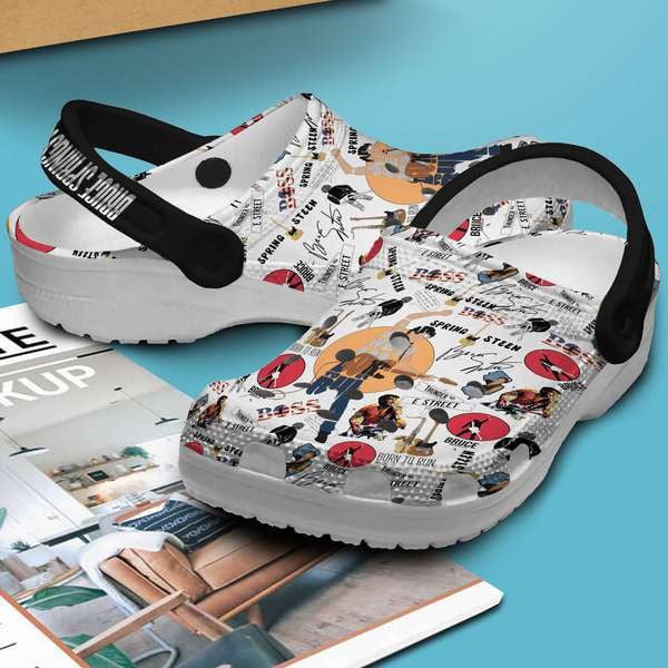 Bruce Springsteen Music Crocs Crocband Clogs Shoes Comfortable For Men Women and Kids - Image 3
